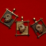 Кулон с Аммонитом<br>(оправа латунь)