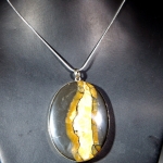 Кулон с Симбирцитом<br>(оправа нейзильбер)