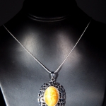 Кулон с Симбирцитом<br>(оправа нейзильбер)