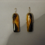 Серьги с Симбирцитом<br>(оправа нейзильбер)