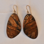 Серьги с Сенгилитом<br>(оправа нейзильбер)