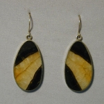 Серьги с Симбирцитом<br>(оправа нейзильбер)