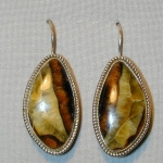 Серьги с Симбирцитом<br>(оправа нейзильбер)