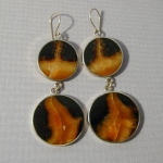 Серьги с Симбирцитом<br>(оправа нейзильбер)