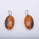 Серьги с Симбирцитом<br>(оправа нейзильбер)