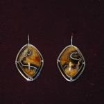 Серьги с Симбирцитом<br>(оправа нейзильбер)