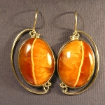 Серьги с Симбирцитом<br>(оправа нейзильбер)