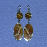 Серьги с Симбирцитом<br>(оправа нейзильбер)