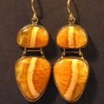 Серьги с Симбирцитом<br>(оправа нейзильбер)