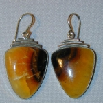 Серьги с Симбирцитом<br>(оправа нейзильбер)