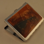 Портсигар с камнем Симбирцит 