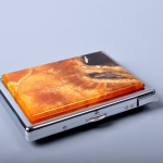 Портсигар с камнем Симбирцит 