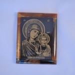 Икона Казанская Б.М из камня Симбирцит