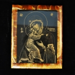 Икона Владимирская из камня Симбирцит
