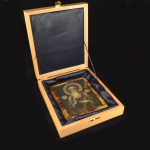 Икона из камня Симбирцит в футляре