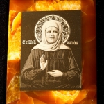 Икона Блаж. Матрона из камня Симбирцит