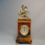 Часы Георгий Победоносец из камня Симбирцит