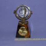 Часы - глобус из камня Симбирцит