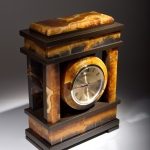 Часы Ампир из камня Симбирцит