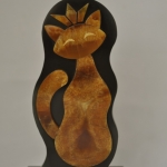 Сувенир Кошка из камня Симбирцит