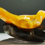 Подсвечник рука. Резьба по камню Симбирцит