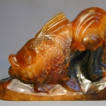 Рыба. Резьба по камню Симбирцит