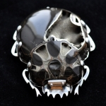 Брошь с Аммонитовой Жеодой