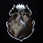 Брошь с Аммонитовой Жеодой