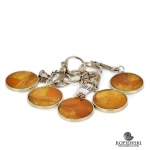 Брелок из Симбирцита<br> (оправа нейзильбер)