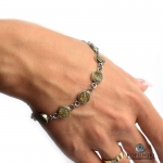 Браслет Спектропирит<br> (оправа нейзильбер)