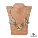 Колье из камня Сенгилит (оправа нейзильбер)