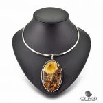 Авторская подвеска с аммонитовым Симбирцитом