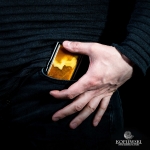 Карманная визитница с камнем Симбирцит 