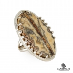 Авторское кольцо с камнем Симбирцит