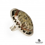Авторское кольцо с фрагментом Аммонита