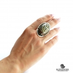 Авторское кольцо с фрагментом Аммонита