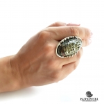 Авторское кольцо с фрагментом Аммонита