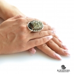 Авторское кольцо с фрагментом Аммонита