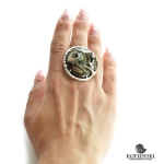 Авторское кольцо с фрагментом Аммонита