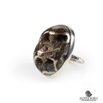 Кольцо с Аммонитовой жеодой 