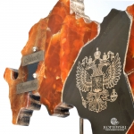 Карта России (50 см) из камня Симбирцит